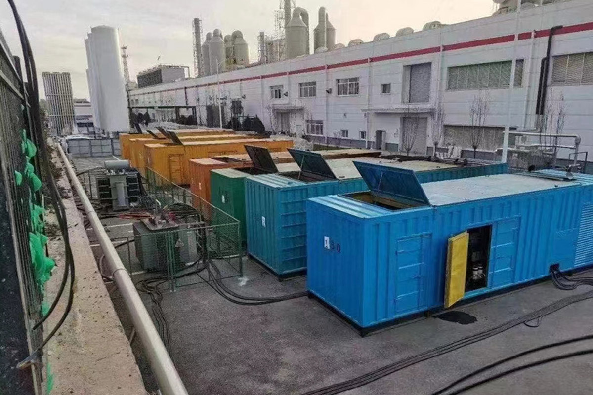 雨花台发电机租赁施工现场